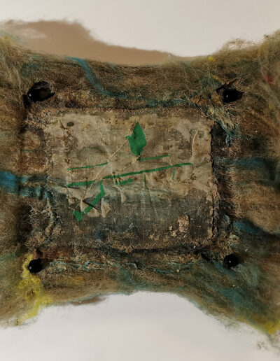 Saw, zeefdruk met wol. Cathérine Schoenmakers, 2026