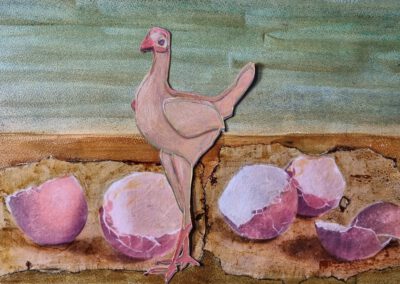 Empty nest, gemengde techniek. Marja Selier, 2026
