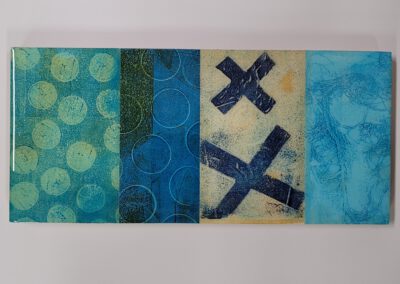 Composition no. 4, gelplateprint. Elizabeth Stanley, 2025