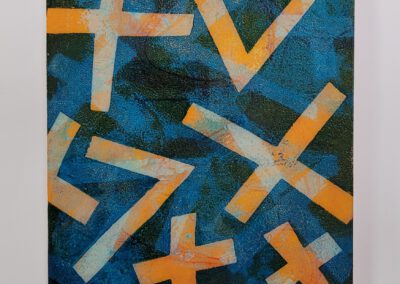 The missing Variable, gelplateprint. Elizabeth Stanley, 2025