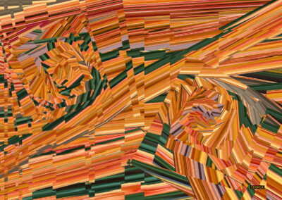 Moved by tulip, digitale print op fluweel. Edskea Verhoeff, 2025