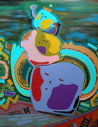Together, acrylverf. Sanha Kooiker, 2022