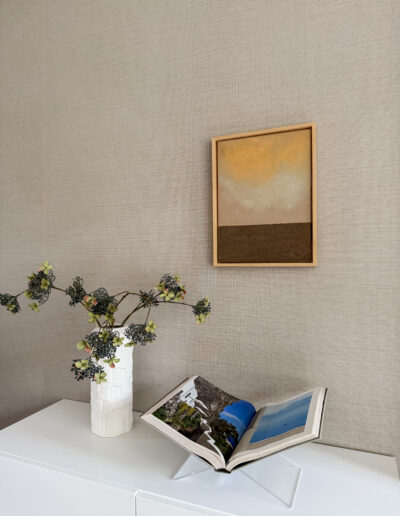Horizon vol herinneringen, acrylverf op doek. Alana Marcus, 2025