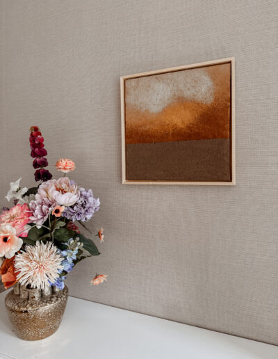Lagen van het stille land, acrylverf op doek. Alana Marcus, 2025